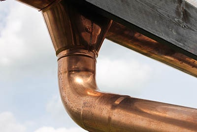 Vintage custom made gutter downpipes and spitters